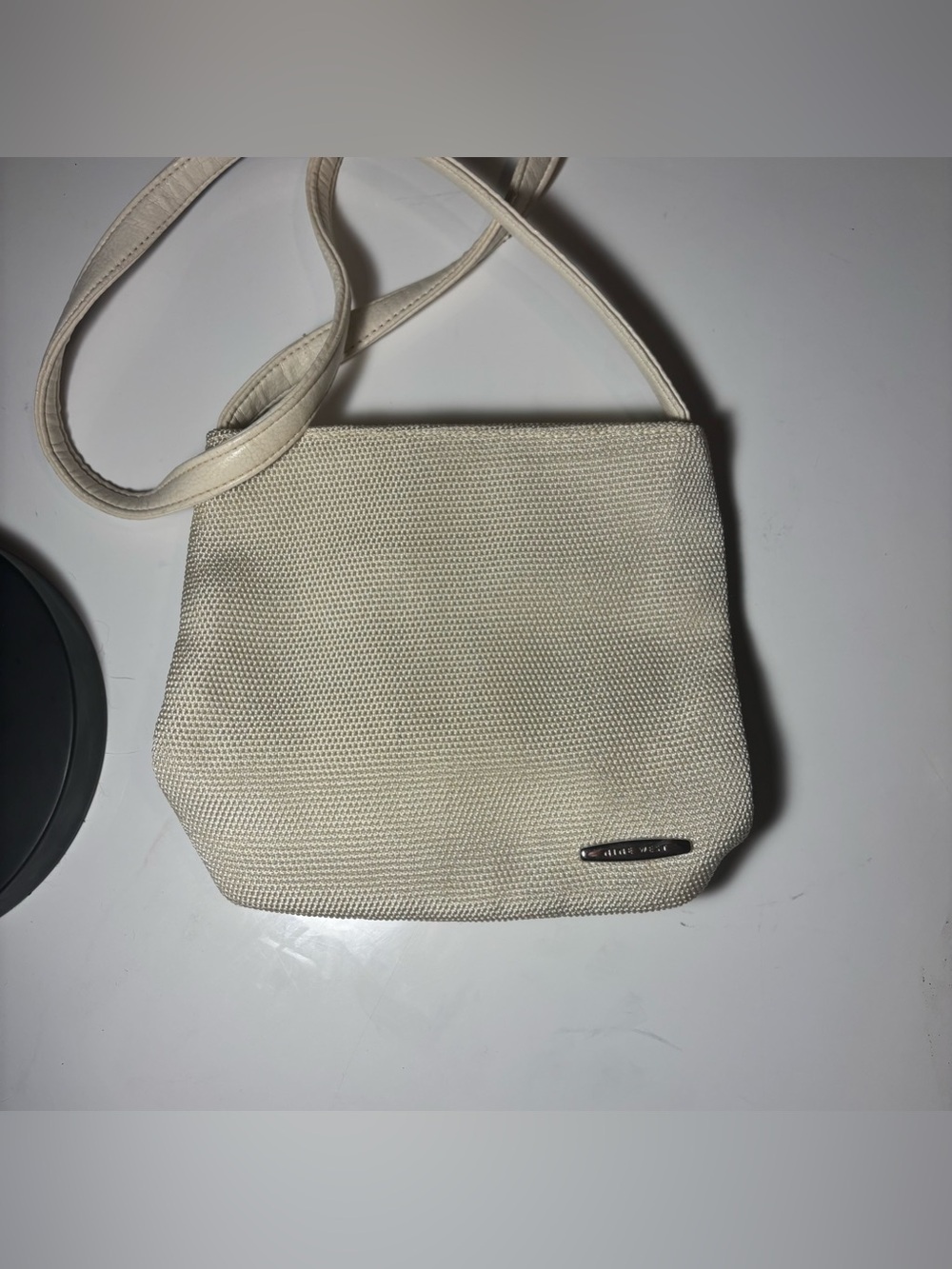 Nine West Cream Textured Crossbody Bag